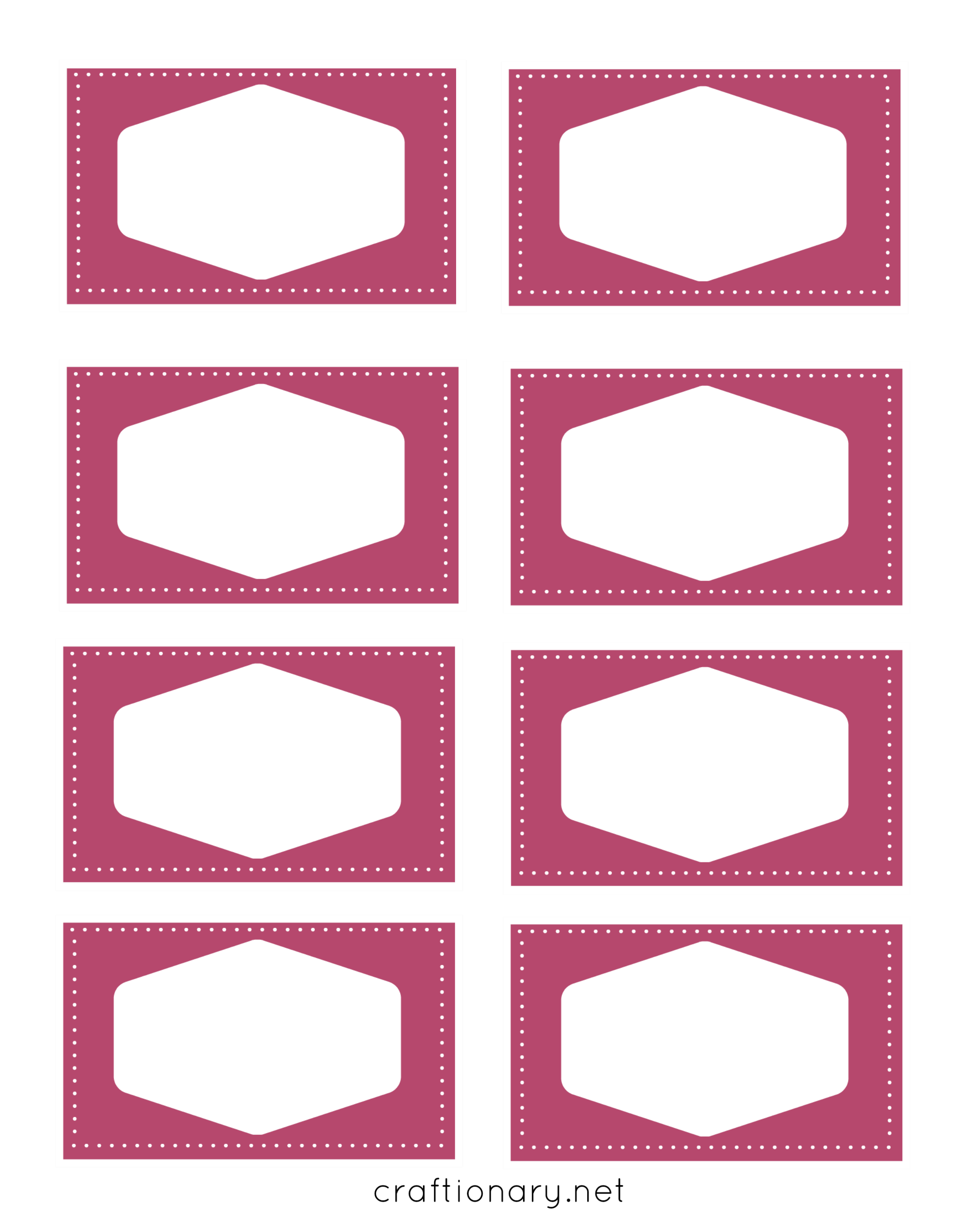 book label printables pink