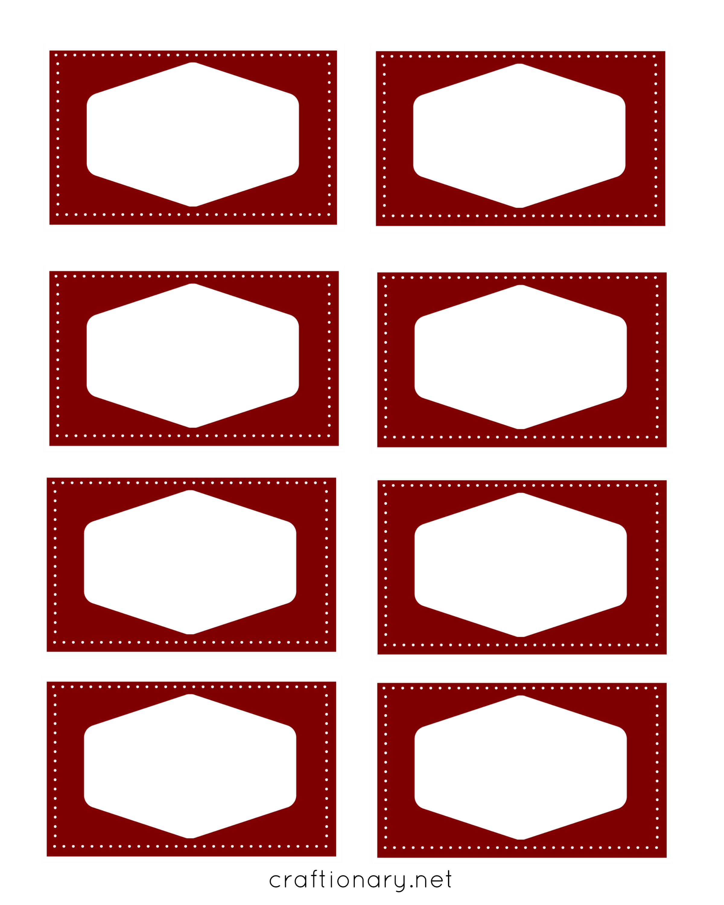 book label printables red