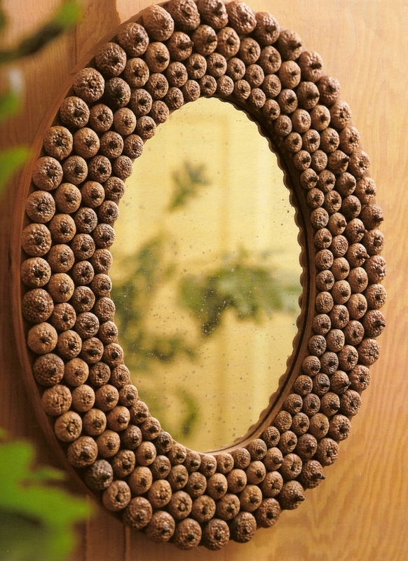 diy acorn mirror