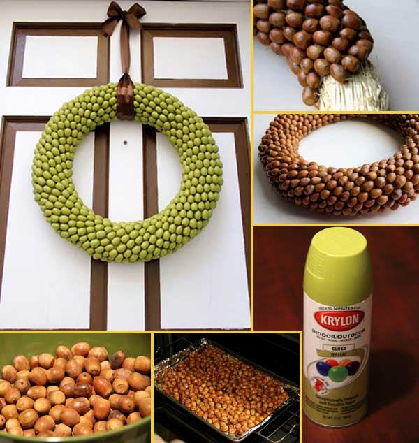 Painted-acorn-wreath-diy-acorn-crafts
