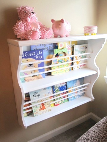 DIY books rack from table