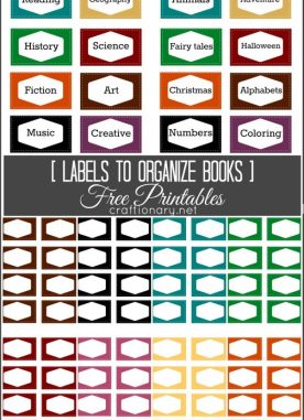 Free Book label Printables (Books Organization)