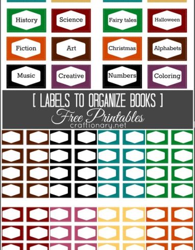 Free Book label Printables (Books Organization)