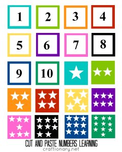 free numbers matching printable for kids