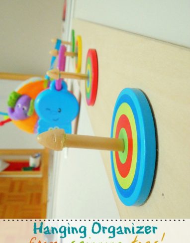 Hanging organizer from spinning tops