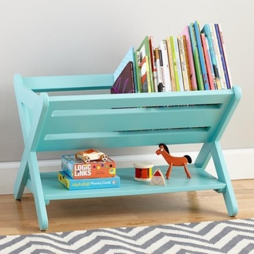 Organize books on the floor rack