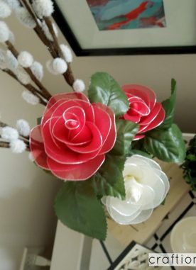 How to make nylon flower rose for home