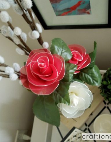 How to make nylon flower rose for home