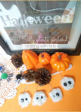 Silly ghosts garland (Crafting with kids)