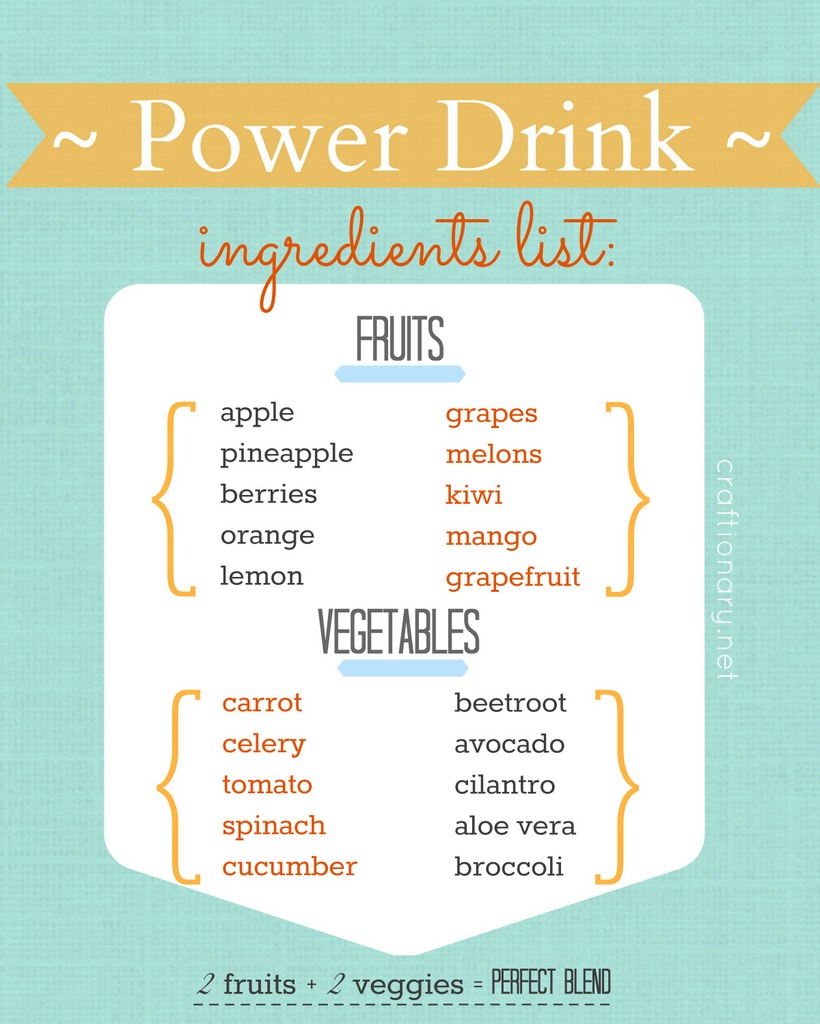 free printable power drink