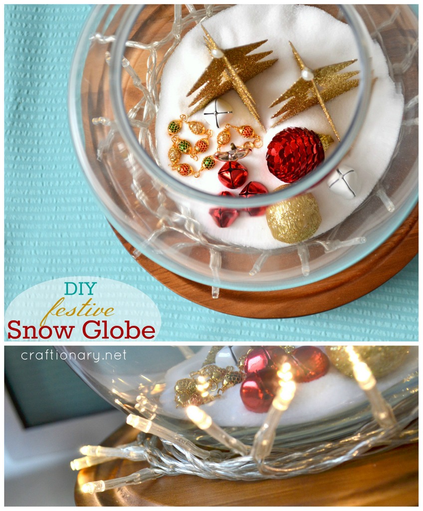 DIY fishbowl snow globe tutorial at craftionary.net