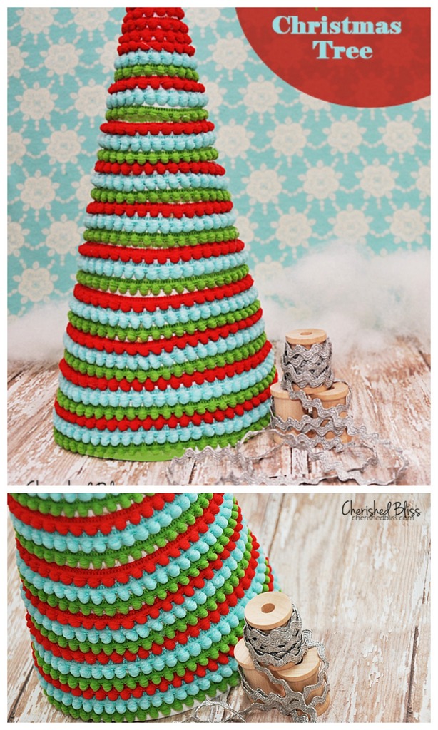 Pom-pom-ribbon-Christmas-tree