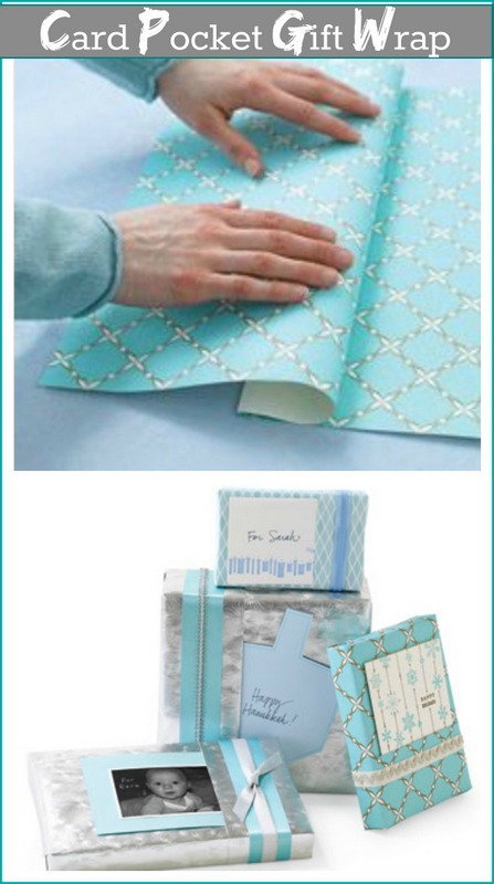 Gift wrapping with card pocket