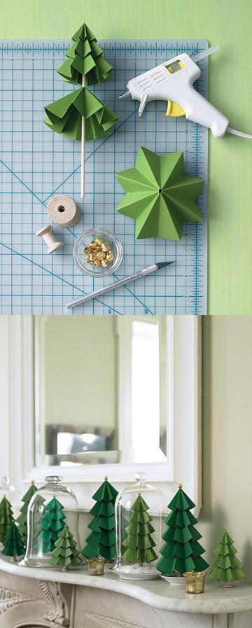 Paper Christmas trees - craftionary.net