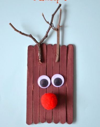 Popsicle Sticks Rudolph – Kids Christmas Craft