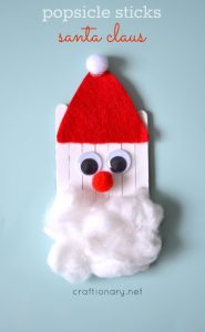 Popsicle sticks Santa #Christmas at craftionary.net
