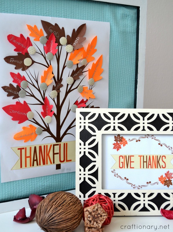 Thankful Tree Free Printable for Thanksgiving Craftionary