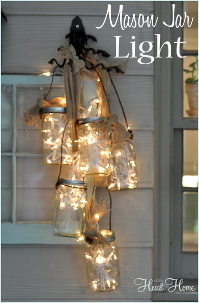 Decorating with lights - DIY mason jar lights