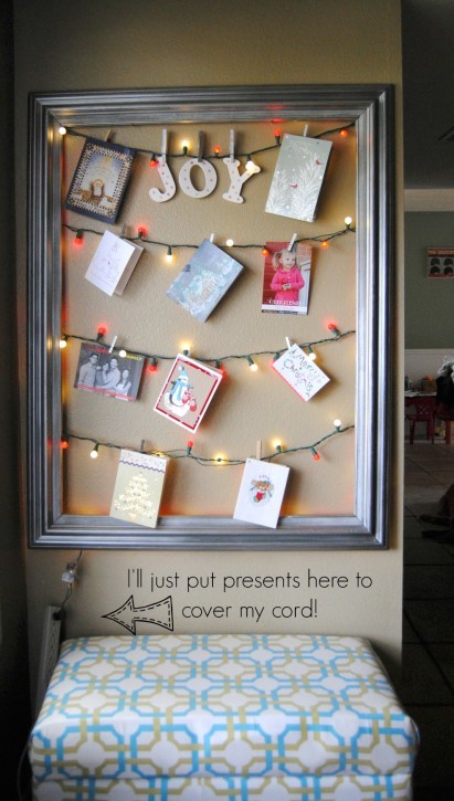 String lights card display