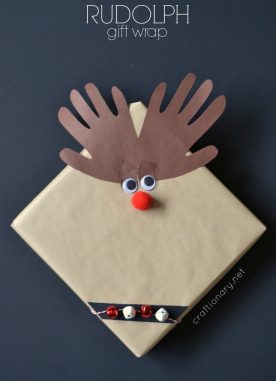 DIY Rudolph Wrapped Gifts for Holidays