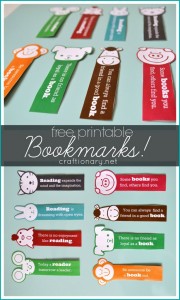 Free printable bookmarks for kids