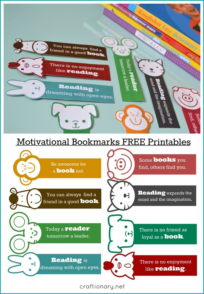 Motivational bookmarks free printable