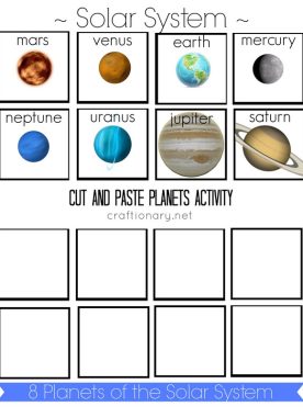 Planets Free Printable ( Solar System Cut and Paste)