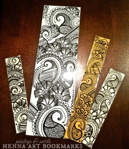 Henna art bookmarks