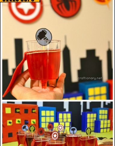 Superhero Cape Jello Cups (Easy tutorial)