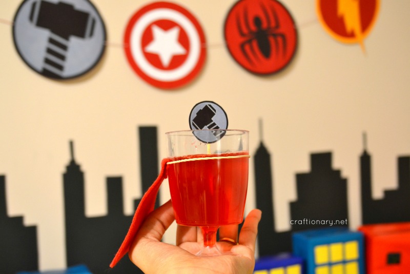 superman jello cape cups