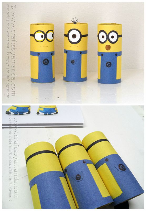 cardboard tube minions