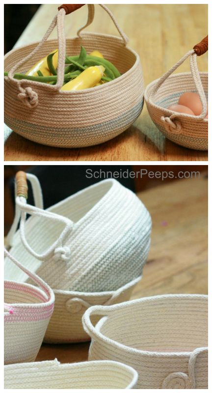 DIY rope baskets