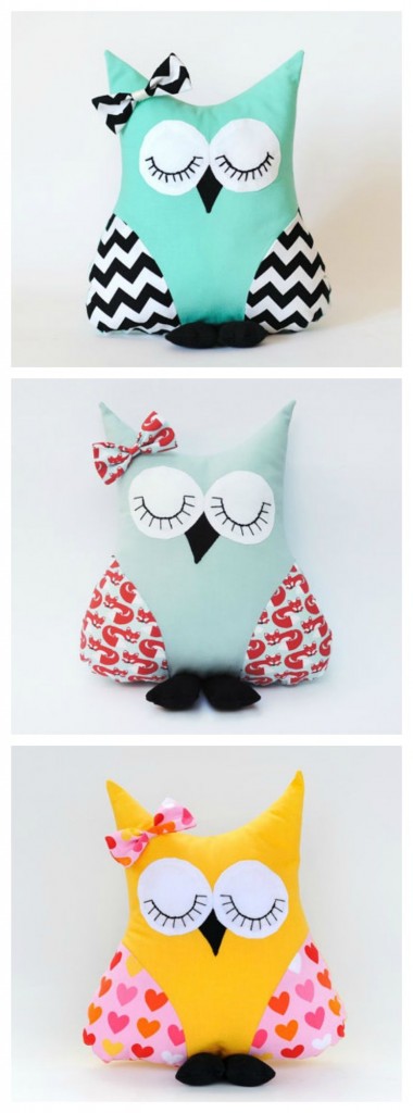 DIY-modern-owl-pillows