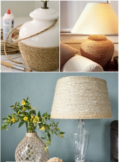 Nautical rope lamp