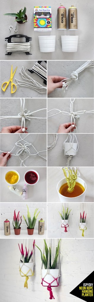 rope hanging planter