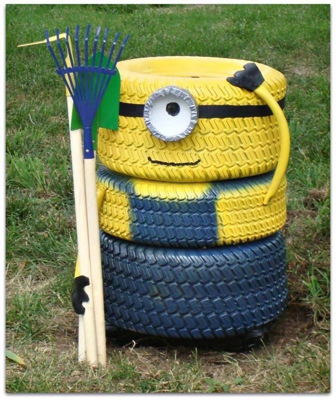 DIY tire minion