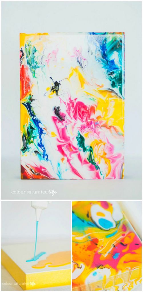 DIY marble abstract art tutorial