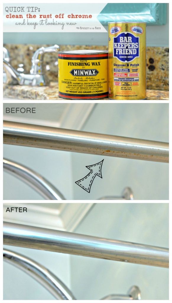 how to clean rust in the bathroom