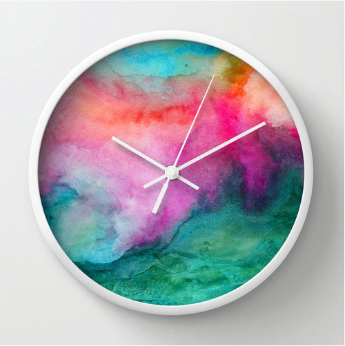 watercolor-clock