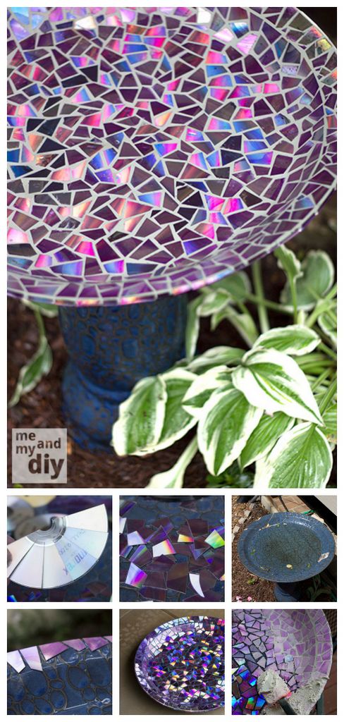 DIY VD Mosaic Bird Bath