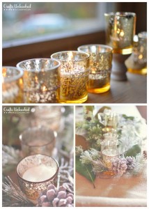 DIY mercury glass candle votives