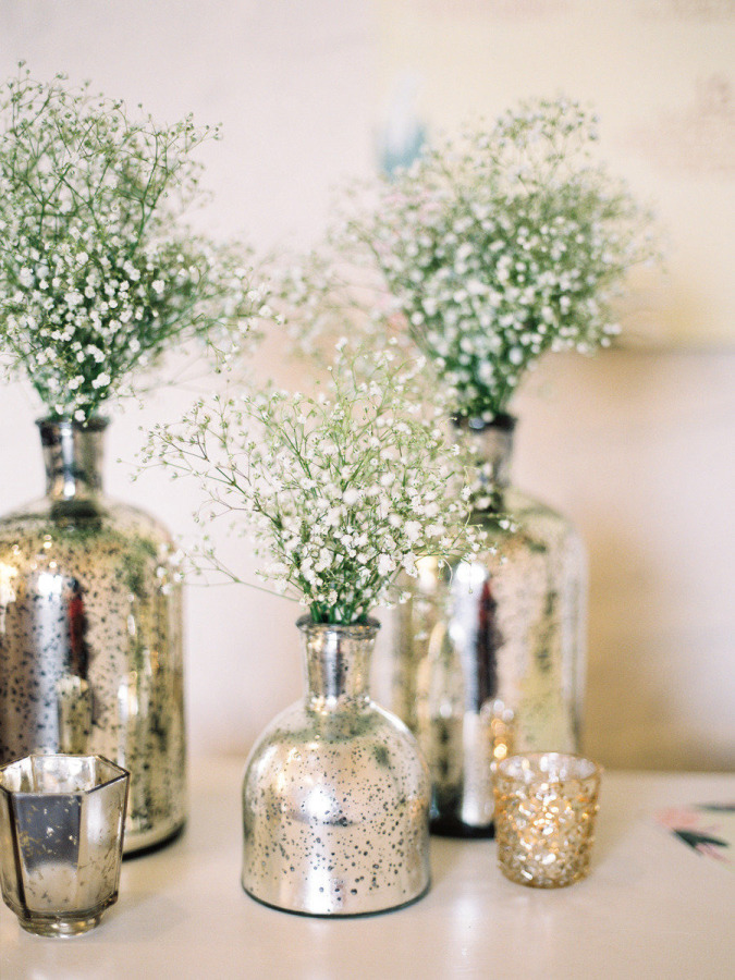 DIY mercury glass vases