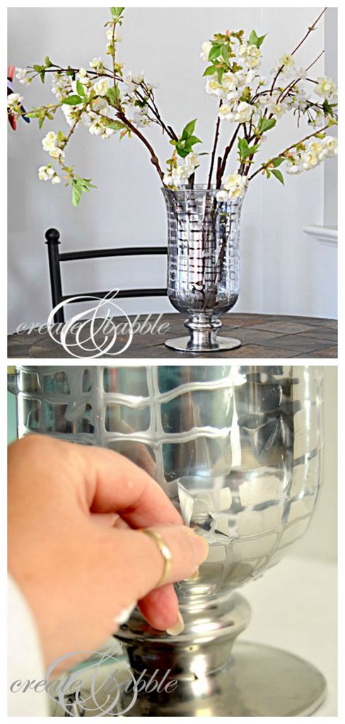 How-to-make-Mercury-glass-patterns-on-vase