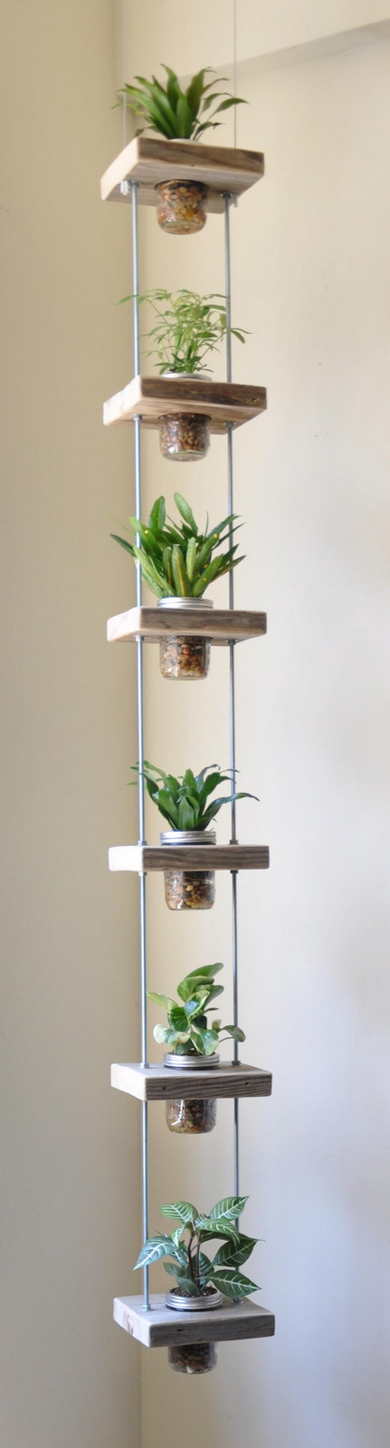 hanging mason jar vertical planter