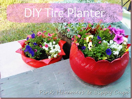 Tire Flower Planter