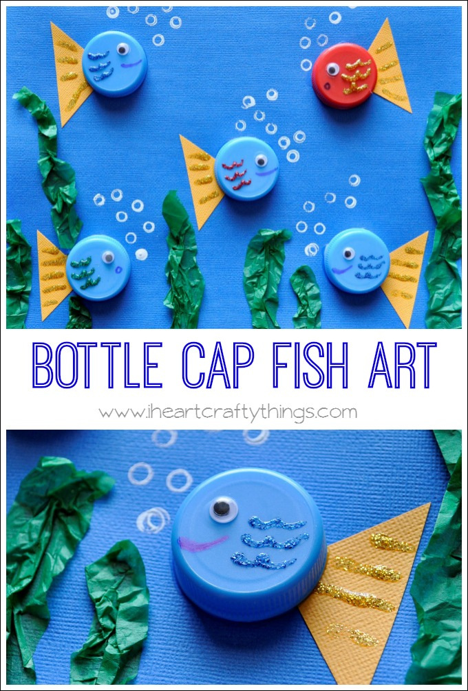 Bottle Cap Fish Art