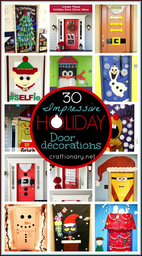 30 Impressive Holiday Door Decorations Unusual Ideas - Craftionary