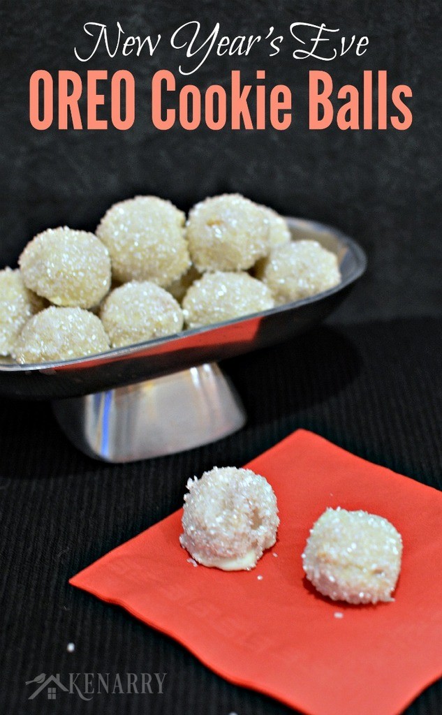 Sparkling New Years Eve Oreo Cookie balls