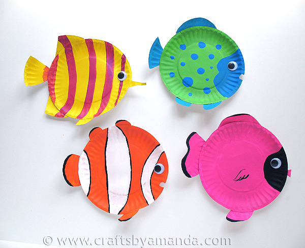 Paper plate sea creatures