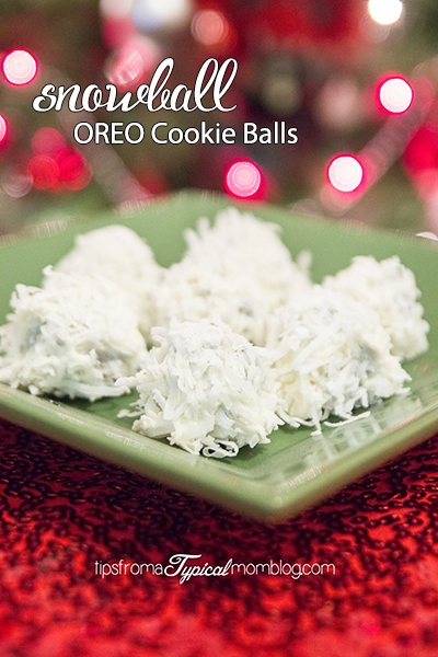 Snowball oreo cookie balls for Holidays